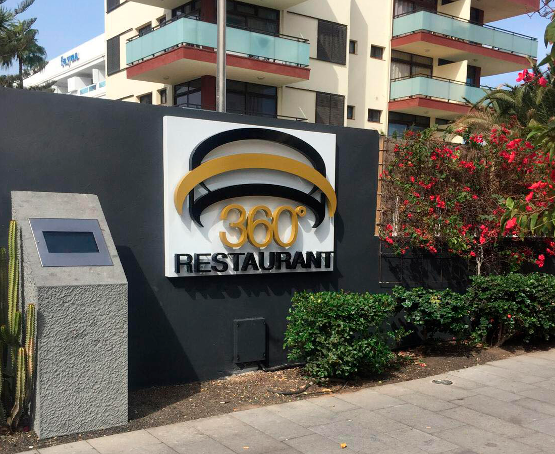 cartel rotulo 360 restaurante las palmas
